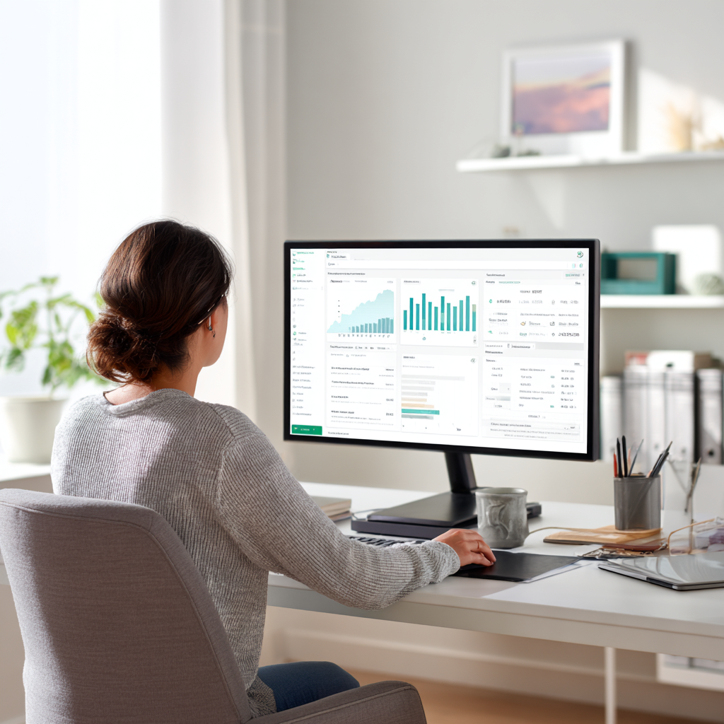 Ilustracja przedstawiająca biuro rachunkowe które korzysta z AI